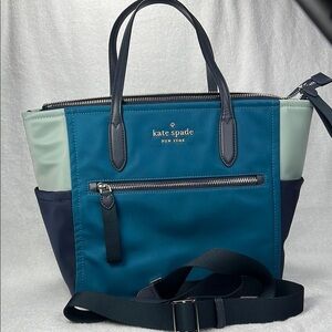 kate spade Teal Navy Colorblock Tote
